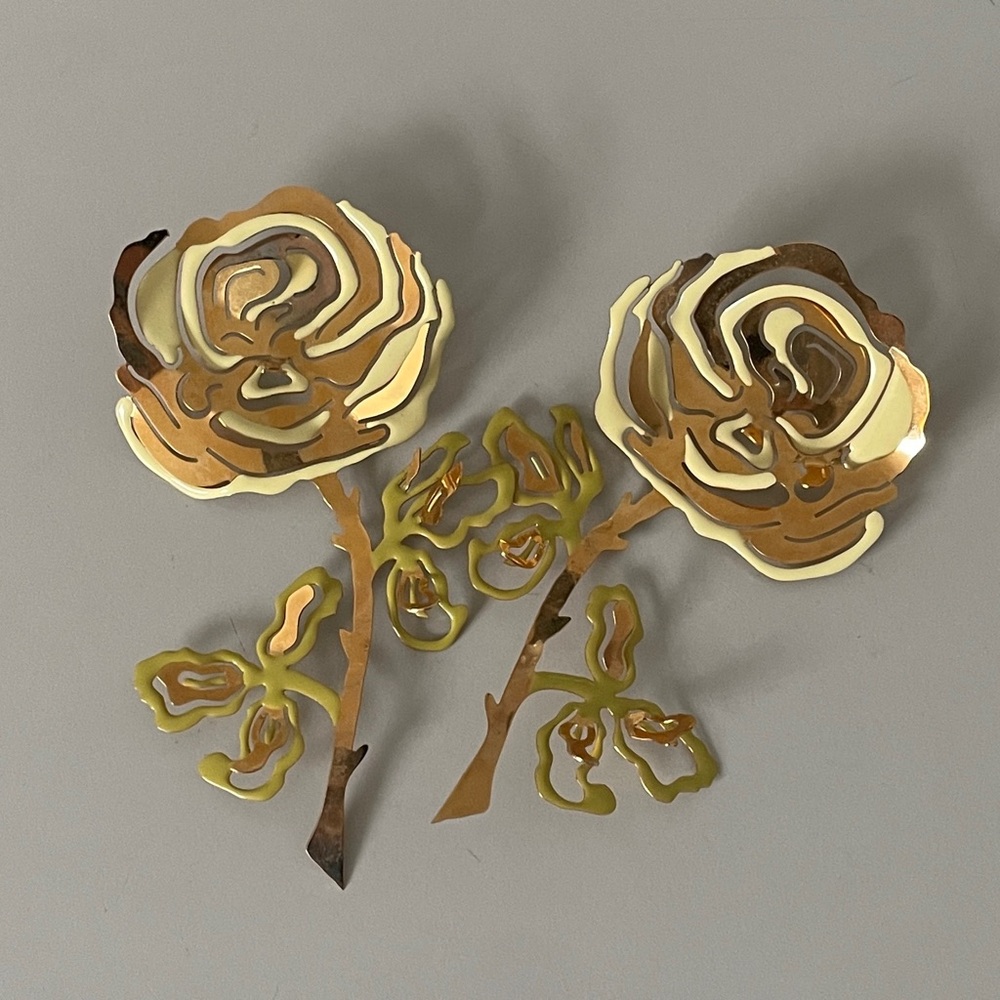Y/Project Gold Rose Stud Earrings